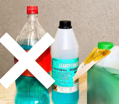 Elintarvikepakkaus_ei_sovi_vaarallisen_aineen_sailyttamiseen_Forvara_inte_farliga_amnen_i_livsmedelsforpackningar_Banner do not store dangerous substances in food packaging